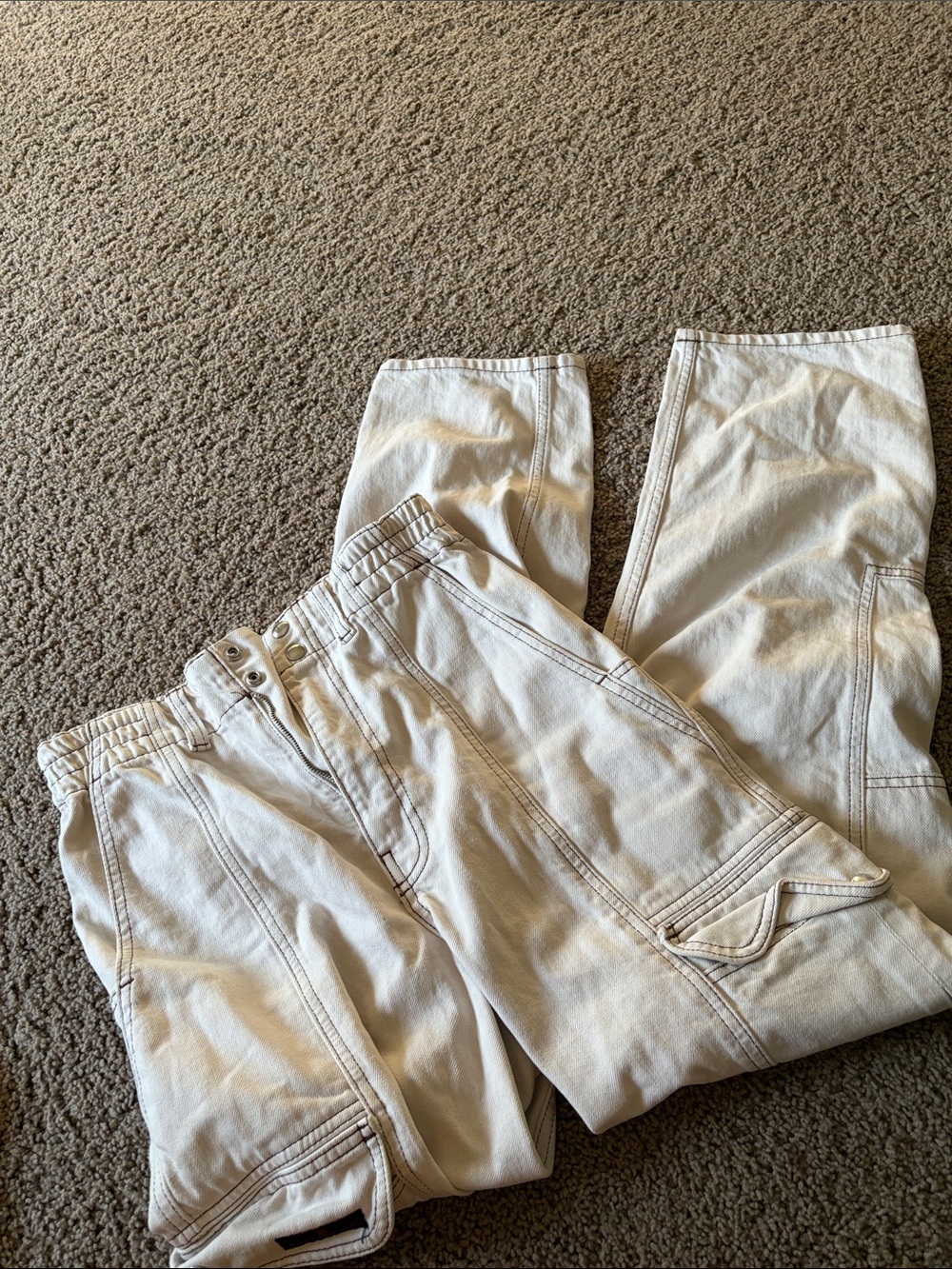 BDG Cream Relaxed Skate Pants (URBAN OURFITTERS)